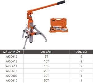 Bộ cảo thủy lực 3 chấu Asaki AK-0612