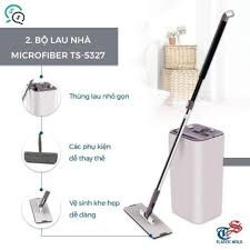 Bộ cây lau nhà tự vắt Microfiber Tashuan 5327