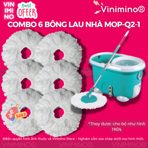 Bộ cây lau nhà xoay tay 360 Lock&Lock - MOP-Q2-1