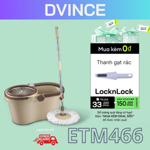 Bộ cây lau nhà xoay tay Compact Spin Mop Lock&Lock ETM466