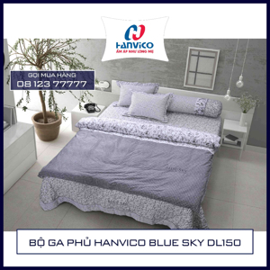 Bộ chăn ga gối Blue Sky Cotton T - DL150