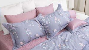 Bộ chăn ga gối Hanvico Blue Sky cotton T – DL174