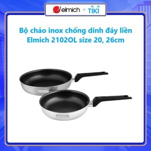 Bộ chảo inox chống dính đáy liền Elmich 2102OL size 20, 26cm