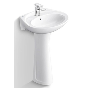 Bộ chậu rửa Lavabo treo tường Viglacera VTL2 và Chân đứng VI1T