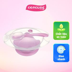 Bộ chén ăn có dính đế và thìa KU5395