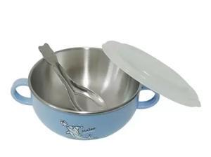 Bộ chén inox 2 lớp có quai nắp inox muỗng 184286