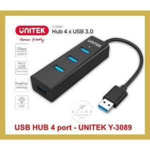 Bộ chia 4 cổng HUB USB 3.0 Unitek Y-3089 60cm