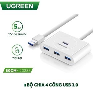 Bộ chia 4 cổng USB 3.0 dài 100cm Ugreen 20283