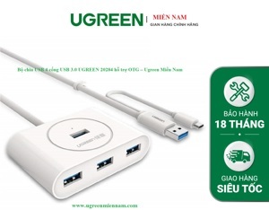 Bộ chia 4 cổng USB 3.0 tích hợp OTG Ugreen 20284