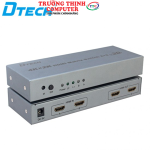 Bộ chia HDMI 4 vào 2 ra DTech DT7442