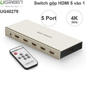 Bộ chia HDMI 5 vào 1 ra hỗ trợ 3D, 4K x 2K Ugreen 40279