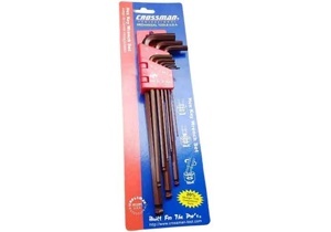 Bộ chìa lục giác bi 9 cây dài Crossman-66-099