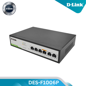 Bộ chia mạng 4 cổng Switch PoE D-Link DES-F1006P-E