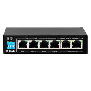 Bộ chia mạng 4 cổng Switch PoE D-Link DES-F1006P-E