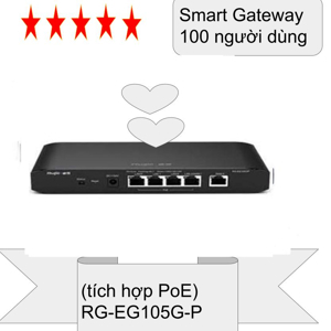 Bộ chia mạng 5-Port Gigabit Cloud Managed router Ruijie RG-EG105G-P