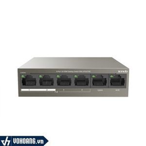 Bộ chia mạng 6 cổng+4 cổng PoE Switch TENDA TEF1106P