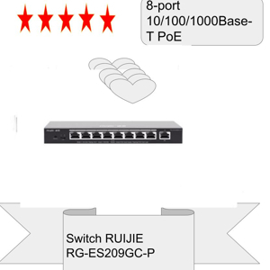 Bộ chia mạng 9-Port Gigabit Smart POE Switch Ruijie RG-ES209GC-P