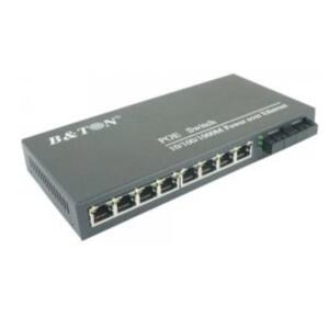 Bộ chia mạng Gigabit POE 8 x Gigabit-T(X) PoE s + 2 x Gigabit-F(X) , SM 20Km SC B&TON BT-6208GE-20