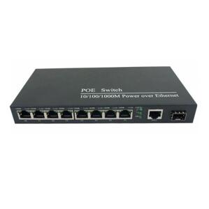 Bộ chia mạng Gigabit POE 8 x Gigabit-T(X) PoE s + 1 x Gigabit-T(X) + 1 x Gigabit-F(X) , SFP B&TON BT-6109GE-SFP