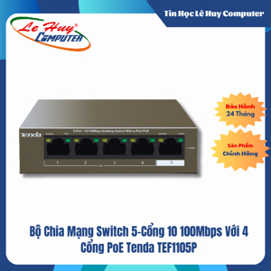 Bộ chia mạng Tenda 5 cổng PoE TEF1105P