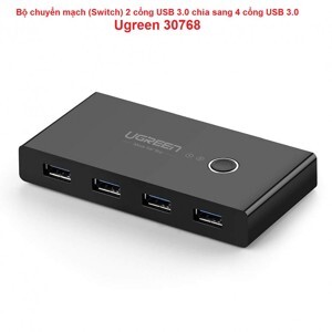 Bộ chia sẻ máy in USB 3.0 từ 4 thiết bị vào 2 máy tính Ugreen 30768