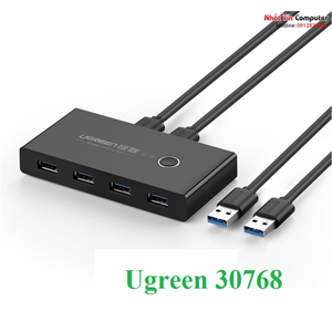 Bộ chia sẻ máy in USB 3.0 từ 4 thiết bị vào 2 máy tính Ugreen 30768