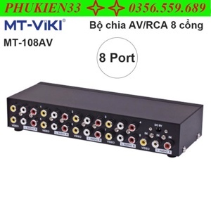 Bộ chia tín hiệu AV 1 ra 8 cổng ViKi MT-108AV