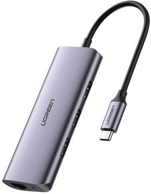 Bộ chia Type C 4 cổng USB 3.0 + Lan RJ45 Ugreen 60718