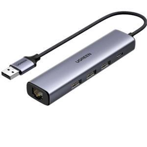 Bộ chia Type C 4 cổng USB 3.0 + Lan RJ45 Ugreen 20920