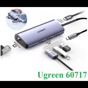 Bộ chia Type C 4 cổng USB 3.0 + Lan RJ45 Ugreen 60717