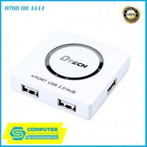 Bộ chia USB 1 ra 4 USB 2.0 có nguồn ngoài Dtech DT-3004P