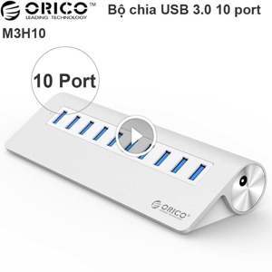 Bộ chia USB 3.0 10 cổng 12V-3A ORICO M3H10