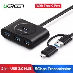 Bộ chia USB 3.0 4 cổng + USB Type-C Ugreen 40850