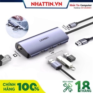 Bộ chia USB 3.0 ra 3 cổng USB 3.0 + Lan  1000Mbps Ugreen 60719