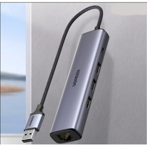 Bộ chia USB 3.0 ra 3 cổng USB 3.0 + Lan 1000Mbps Ugreen 20915