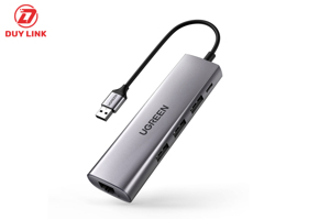 Bộ chia USB 3.0 ra 3 cổng USB 3.0 + Lan Gigabit 1000Mbps Ugreen 60812 cao cấp