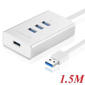 Bộ chia USB 3.0 sang 4 cổng USB 3.0 vỏ hợp kim nhôm dài 1.5M UGREEN CR126 30236