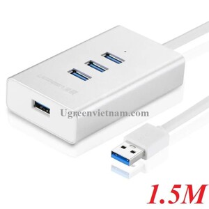 Bộ chia USB 3.0 sang 4 cổng USB 3.0 vỏ hợp kim nhôm dài 1.5M UGREEN CR126 30236