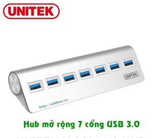 Bộ chia USB 7 cổng USB 3.0 Aluminium Unitek Y-3187