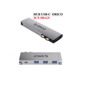 Bộ chia USB HUB 5 trong 1 type C ORICO 2CT-5H-GY