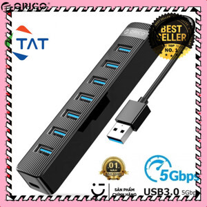 Bộ chia USB HUB 7 cổng USB 3.0 ORICO TWU3-7A-BK