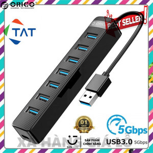 Bộ chia USB HUB 7 cổng USB 3.0 ORICO TWU3-7A-BK