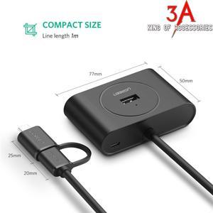 Bộ chia USB Type C 4 cổng USB 3.0 Ugreen 40851