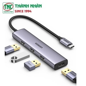 Bộ chia USB Type-C ra 4 cổng USB 3.0 vỏ nhôm Ugreen 20841