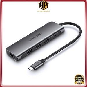 Bộ chia USB Type-C ra 4 cổng USB 3.0 hỗ trợ USB-C cấp nguồn Ugreen 50980