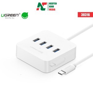 Bộ chia USB Type-C ra 4 cổng USB 3.0 Ugreen UG-30316