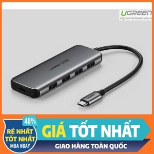 Bộ chia USB Type-C ra 4 cổng USB 3.0 hỗ trợ USB-C cấp nguồn Ugreen 50980