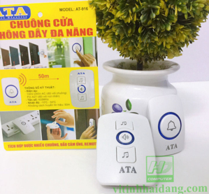 Bộ chuông cửa- 2 nút nhấn không dây đa năng ATA AT-916