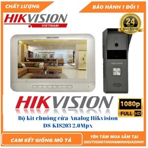 Bộ chuông cửa màn hình Hikvision DS-KIS203