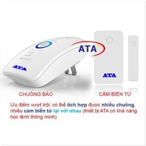 Bộ chuông cửa từ báo khách báo trộm ATA AT-332